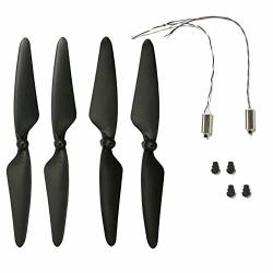 Tech Rc Replacement Motors 2PCS And Propellers 4PCS And Footpads For Gps Drone TR016W