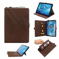 Lrker Double Prop Stand Pu Leather Case For Huawei Mediapad M5 10.8 M5 Pro 10.8 Inch 10.8" Cash Wallet Card Slot Pen Holder Auto Sleep wake