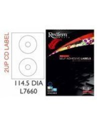 L02UPCD Multi-purpose Inkjet-laser Labels 31MM -inner X 114.5MM- Outer DVD 100 Pack