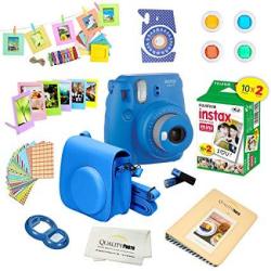 Fujifilm Instax MINI 9 Instant Camera Cobalt Blue W Film And Accessories Polaroid Camera Kit