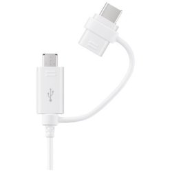 Full Power 5A Microusb And USB Typec Combo Cable Compatible For Jbl Flip 4 Provides True USB Fast Quick Charging Speeds White