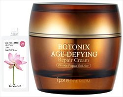 Natural Korean Botonix Age Defying Cream 24K Gold And 8 Peptides Effect Lifting And Firming Skin Regenerating Collagen 50 ML 1.7 Oz. Bundle With 1