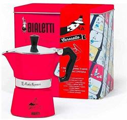 Bialetti Moka Carosello 3 Cups Rosso Machines Coffee 0006652