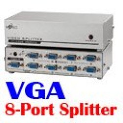 8 Port Vga Splitter Box 1 Pc In To 8 Monitor Out