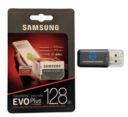 Micro 128GB Sdxc Evo Plus Bundle Works With Samsung Galaxy S10 S10+ S10E Phone MB-MC128 Plus Everything But Stromboli Tm Card Reader