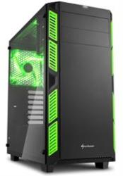 Sharkoon AI7000 Glass Window Atx Tower PC Gaming Case Green With Side Window