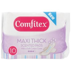 Comfitex Cotton Maxi Pads 10'S - Scented