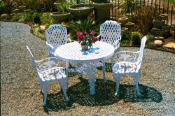 4 Seater Aluminium Garden Set Grape Design