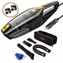 NIUTA Orange DC 12V Corded Auto Vacuum Cleaner for car Portable High Power for Pet Hair Wet and Dry Use