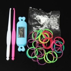 Candy Shape Diy Kid Craft Colorful Rubber Loom Band Watch Bracelet Kit