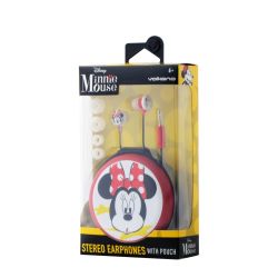 Minnie Mouse Stereo Earphones With Pouch