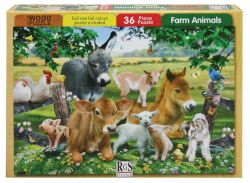 Farm Animals Wooden Puzzle - 36 Piece A4