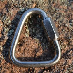 Professional Outdoor Triangle Shape Mountaineering Climbing Carabiner 12KN Safety Buckle Rock Mas...