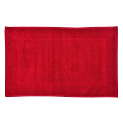 Bata Bath Mat Woven Rectangle Cotton Terry Cherry Red 50X80CM