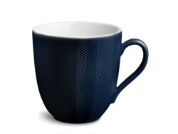 Herringbone Textured Mug Midnight Blue