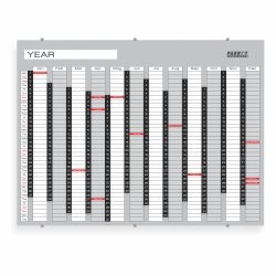 Year Planner Glass Non-magnetic 1200 900MM