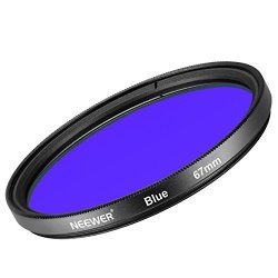 Neewer 67MM Full Blue Lens Filter For Canon Rebel T5I T4I T3I T2I Eos 70D 700D 650D 600D 550D Dslr Cameras Made Of HD