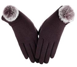 Womens Knolee Touch Screen Lined Thick Warmer Winter Gloves One Size Coffee A