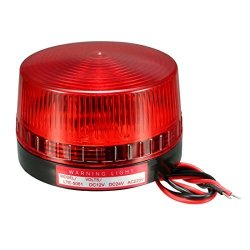 Uxcell LED Warning Light Bulb Flashing Strobe Light Industrial Signal Tower Lamp Dc 12V 1W Red LTE-5061