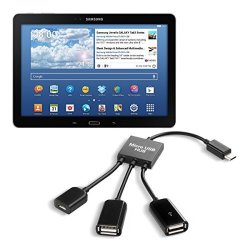 Kwmobile 3IN1 Micro USB Otg Hub Adapter For Samsung Galaxy Note 10.1 2014 Micro USB Splitter In Black