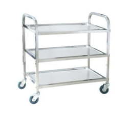 Stainless Steel 3 Tier Trolley Utility Cart
