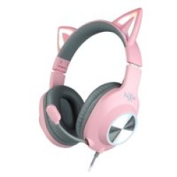 FoxXRay BAL-62 Shiny Cat Gaming Headset Pink