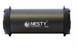 Nesty Portable Wireless Bluetooth Small Tube Speaker With Built In Rechargeable Battery- Easily Connects To Your Iphone Ipad Samsung Android And All Bluetooth Enabled
