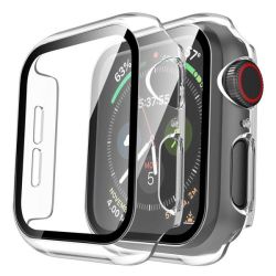 Hard Case And Glass Screen Protector For Apple Watch - 38MM Clear