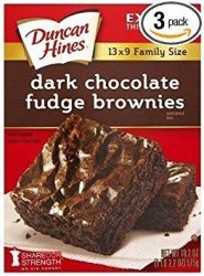 Duncan Hines Brownie Mix Dark Chocolate Fudge 3 Pack