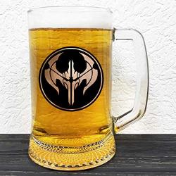 League Of Legends - Noxus Glass Beer Stein - Gift For Him - Gamer Gifts - Personalized Beer Mug Glass - Geek Groomsmen Gift