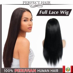 Peruvian Hair Wig Straight Lace Wig 8A Perfect Hair