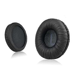 Universal Replacement Ear Pads For Sony MDR-ZX110 MDR-ZX330BT V150 WH-CH500 Jbl Tune 600BT T500BT T450BT &many Other 70MM Round On-ear Headphones List Inside By Krone Kalpasmos-thicker Black