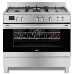 AEG 90CM Gas Electric Cooker - Stainless Steel