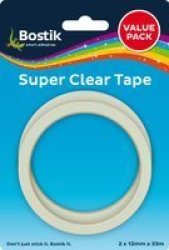 Bostik Super Clear Tape Value Pack - 2 Pack