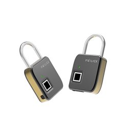 Fipilock Smart Fingerprint Padlock Biometric Padlock Portable Outdoor Padlock - Better Than Bluetooth Lock -your Finger Is Key S3 Gold
