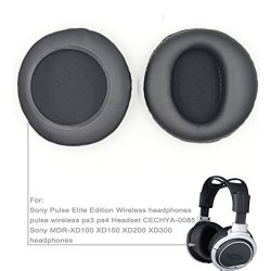 90MM Black Ear Pads For Sony MDR-XD100 XD150 Sony Pulse Elite Edition Wireless pulse Wireless PS3 PS4 Headset CECHYA-0085 Repacement ear Pads cushion
