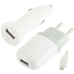 Cellphone Charger 3 In 1 USB Power Adapter + Car Charger + Micro USB Charger Adapter Travel Kit For Samsung Galaxy S Iv s Iii note htc nokia all