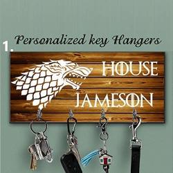 Key Hanger Personalized Key Holder Anniversary Gift Housewarming Gift Game Of Thrones Key Holder Custom Key Rack Custom Key Holder Stark Gift Stark Key