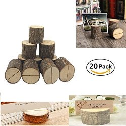 Betan Wedding Place Wooden Card Holders Table Number Stands For Home Party Decorations Pack Of 20