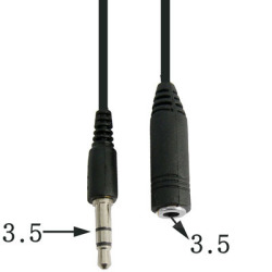 3.5 Male To 3.5 Female Converter Cable 1.5m