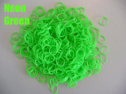 Loom Bands - Solid - Neon Green - Refill Kit With Crochet Hook And "s"-clips - 600 Pieces