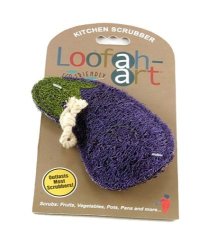 Loofah-art 100% Natural Loofah Kitchen And Household Scrubber sponge Eggplant