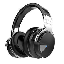 Cowin E7 Wireless Bluetooth Headphones With MIC Hi-fi Deep Bass Wireless Headphones Over Ear Comfortable Protein Earpads 30 Hours Playtime For Travel Work Tv