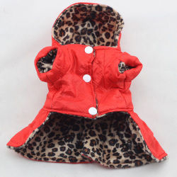 Leopard Reversavle Hoody Dress For Your Special Furbaby - Size Small