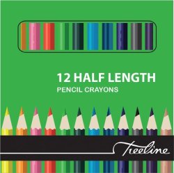 Treeline Pencil Colours Half LENGTH-12'S