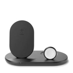 Belkin Boostcharge 3-IN-1 Wireless Charger For Apple Iphone 14 13 12 Apple Watch And Airpods - Black Slim Design