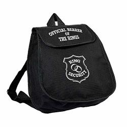 Lillian Rose AZ400006 Rb Security Ring Bearer Backpack Gift 4X8.75X9.75 Black