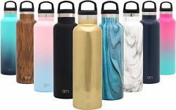 Simple Modern 20OZ Ascent Water Bottle - Hydro Vacuum Insulated Tumbler Flask W handle Lid - Double Wall Stainless Steel Reusable - Leakproof -gold Chrome