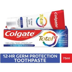 Colgate Total 12 Fluoride Toothpaste Advanced Whitening 75ML