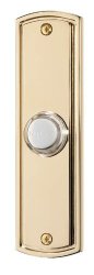 Nutone PB61LPB Wired Lighted Door Chime Push Button Polished Brass